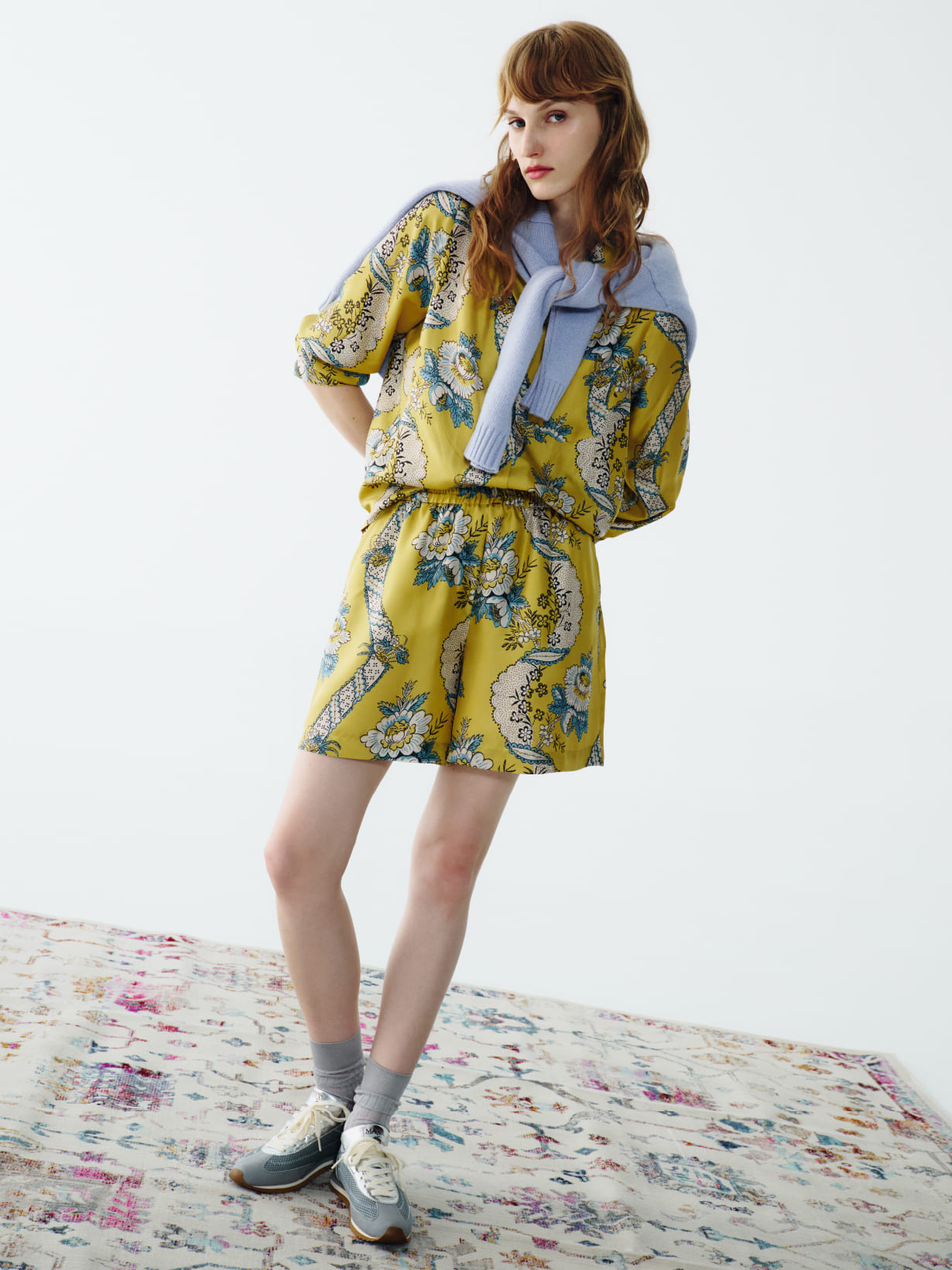 Blusa E Shorts Stampa Foulard Intrend